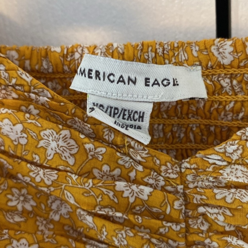 American Eagle Floral Yellow Mini Dress - Picture 5 of 11